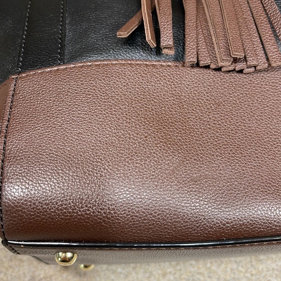 Wilson’s Leather onyx/brown PURSE 14” wide x 10” Tall. - Picture 5 of 16